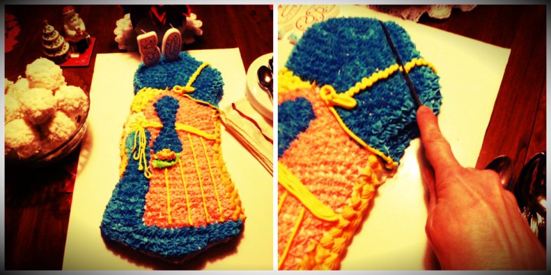 Cutting my Holly Hobbie cake!